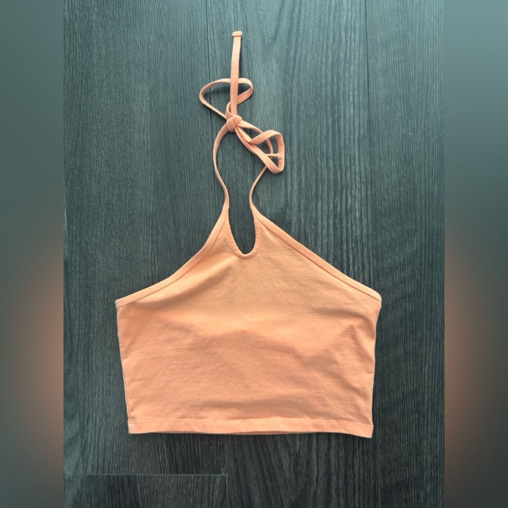 Aritzia Peach Halter Neck Women's Top